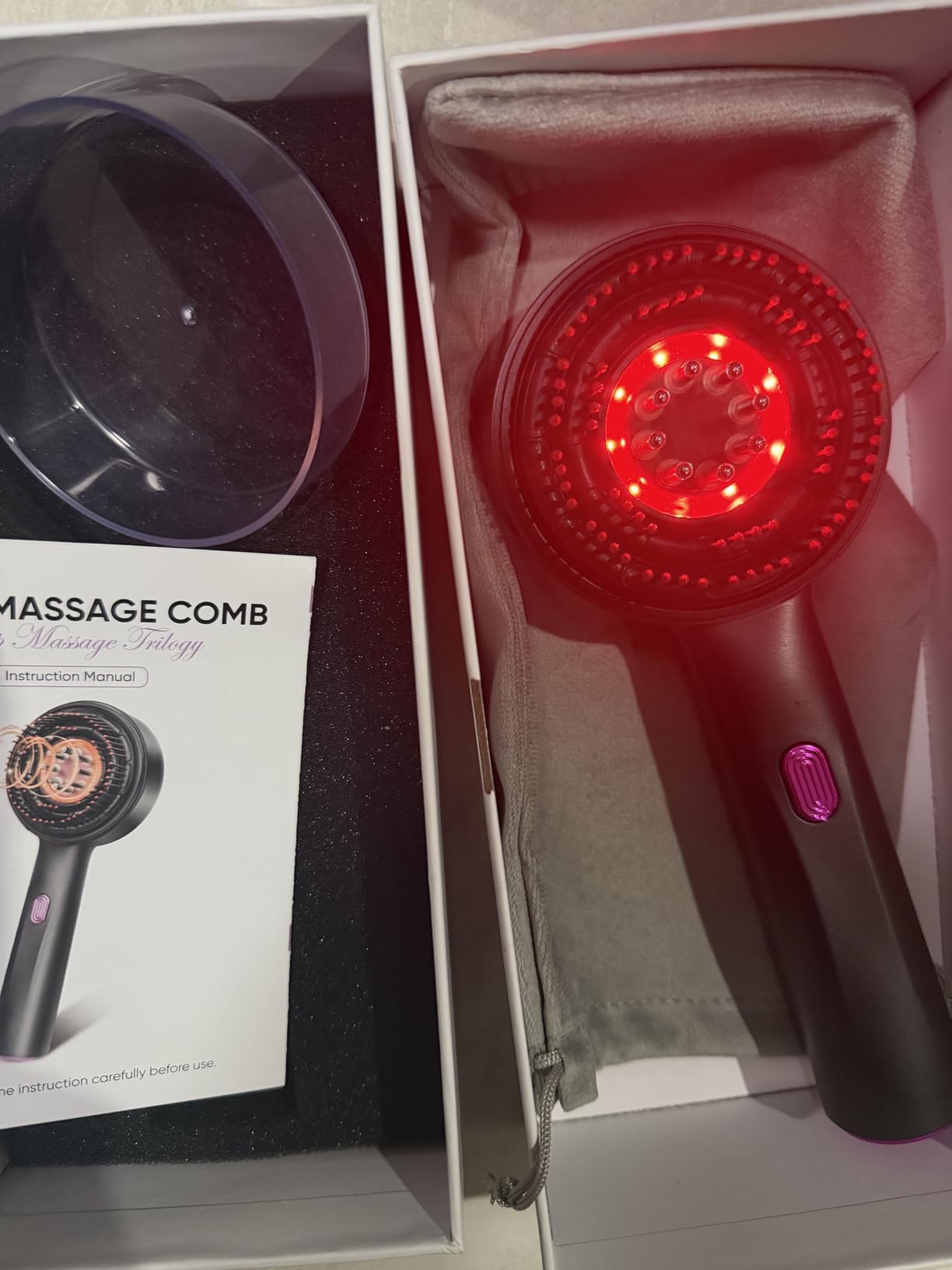 3 in 1 precision oil applicator + phototherapy scalp massage comb