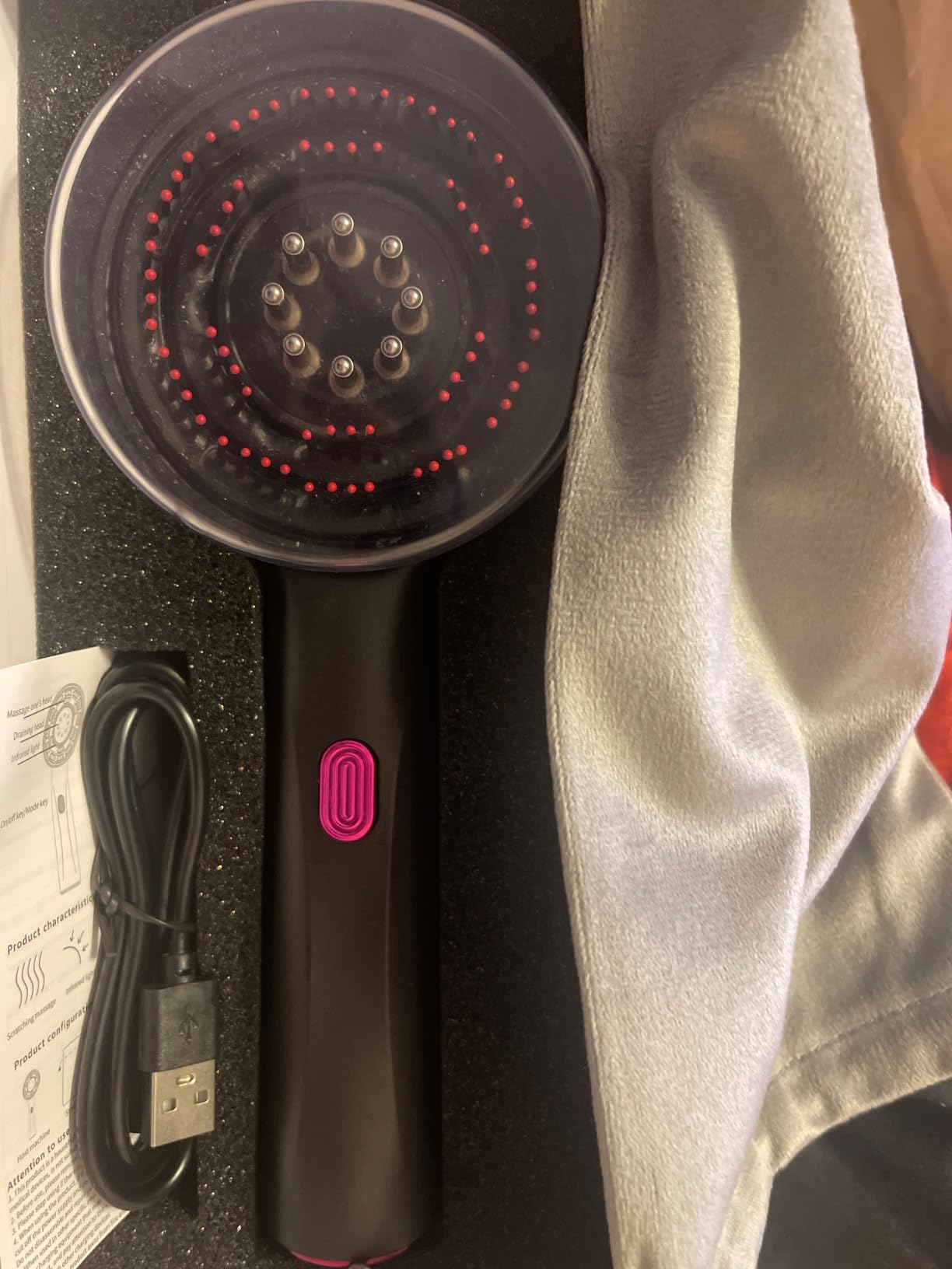 3 in 1 precision oil applicator + phototherapy scalp massage comb